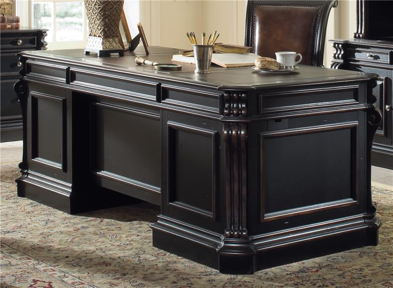 Telluride 76'' Executive Desk withWood Panels - 370-10-563