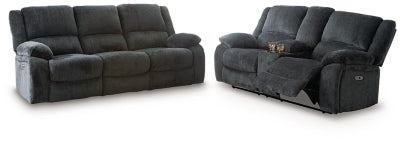 Draycoll Power Reclining Sofa and Loveseat - 76504U2
