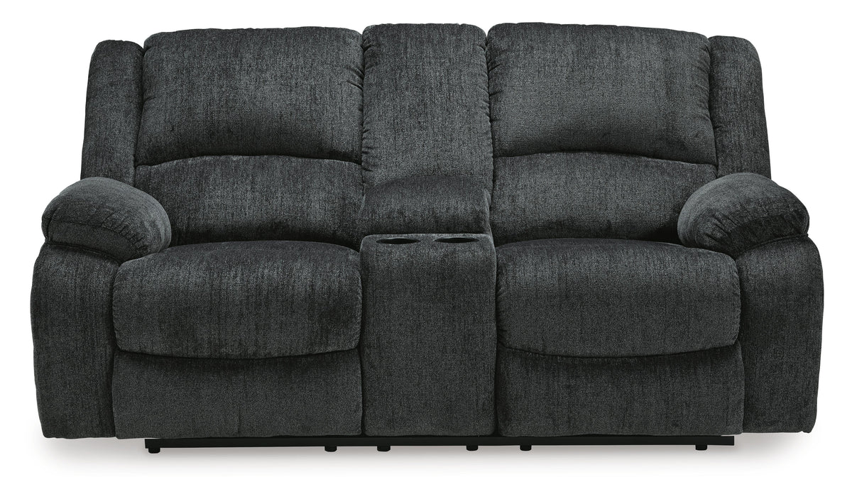 Draycoll Power Reclining Loveseat with Console - 7650496