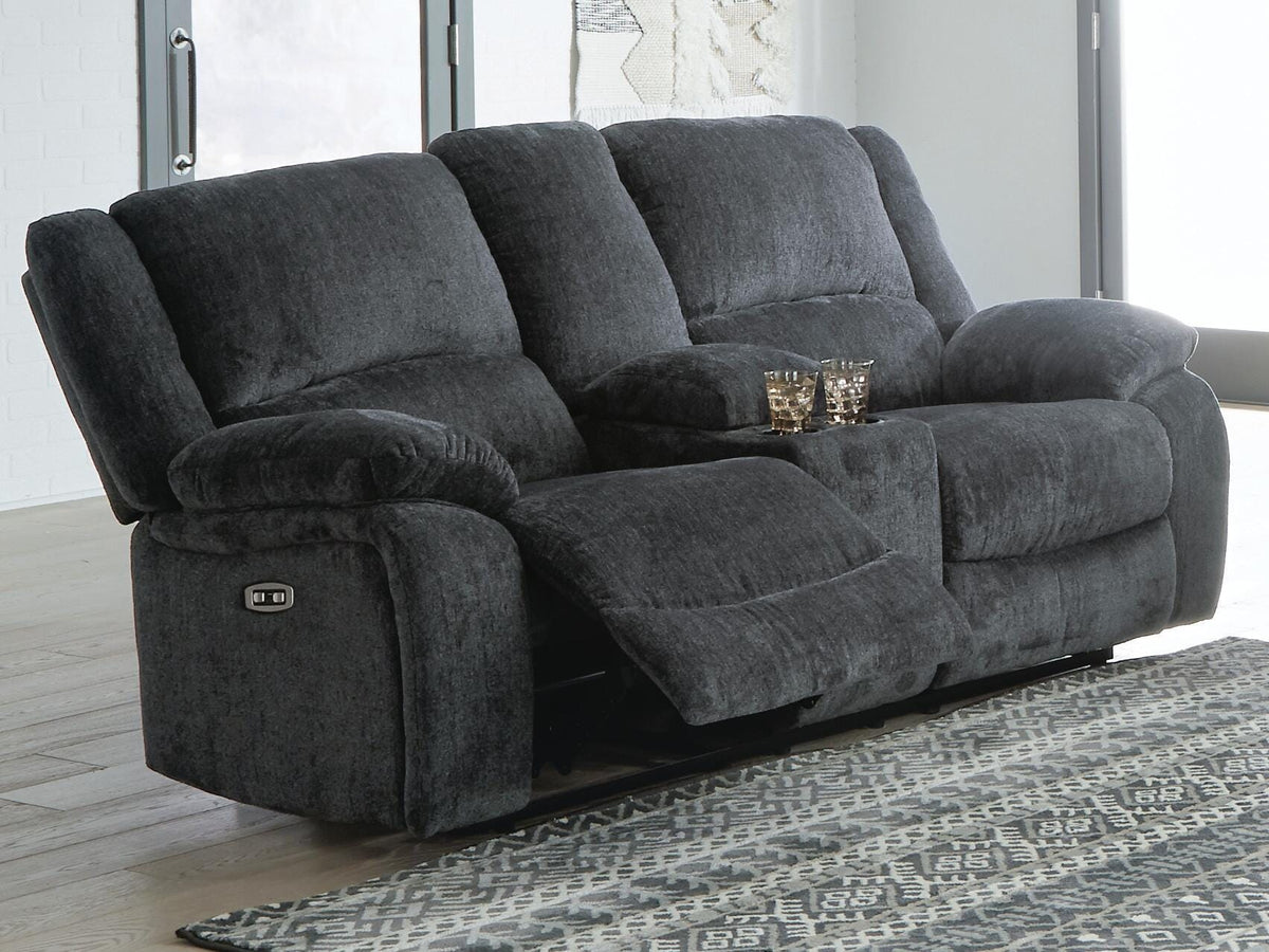 Draycoll Power Reclining Loveseat with Console - 7650496
