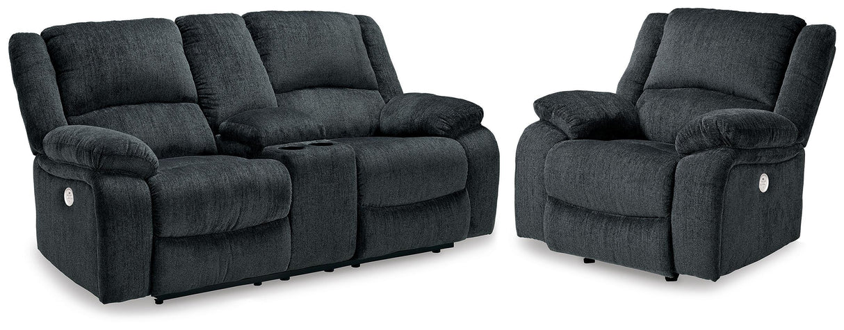 Draycoll Power Reclining Loveseat and Power Recliner - 76504U8