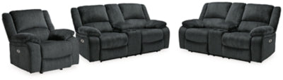 Draycoll 2 Power Reclining Loveseats and Recliner - 76504U6