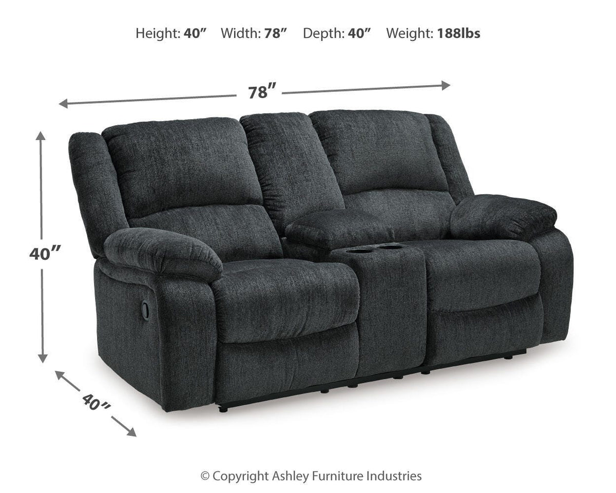 Draycoll Reclining Loveseat with Console - 7650494