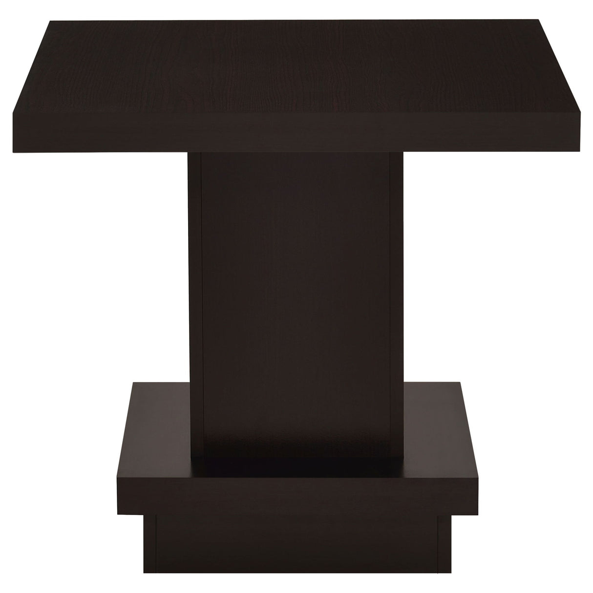 Mbala - Square Pedestal End Table - Cappuccino