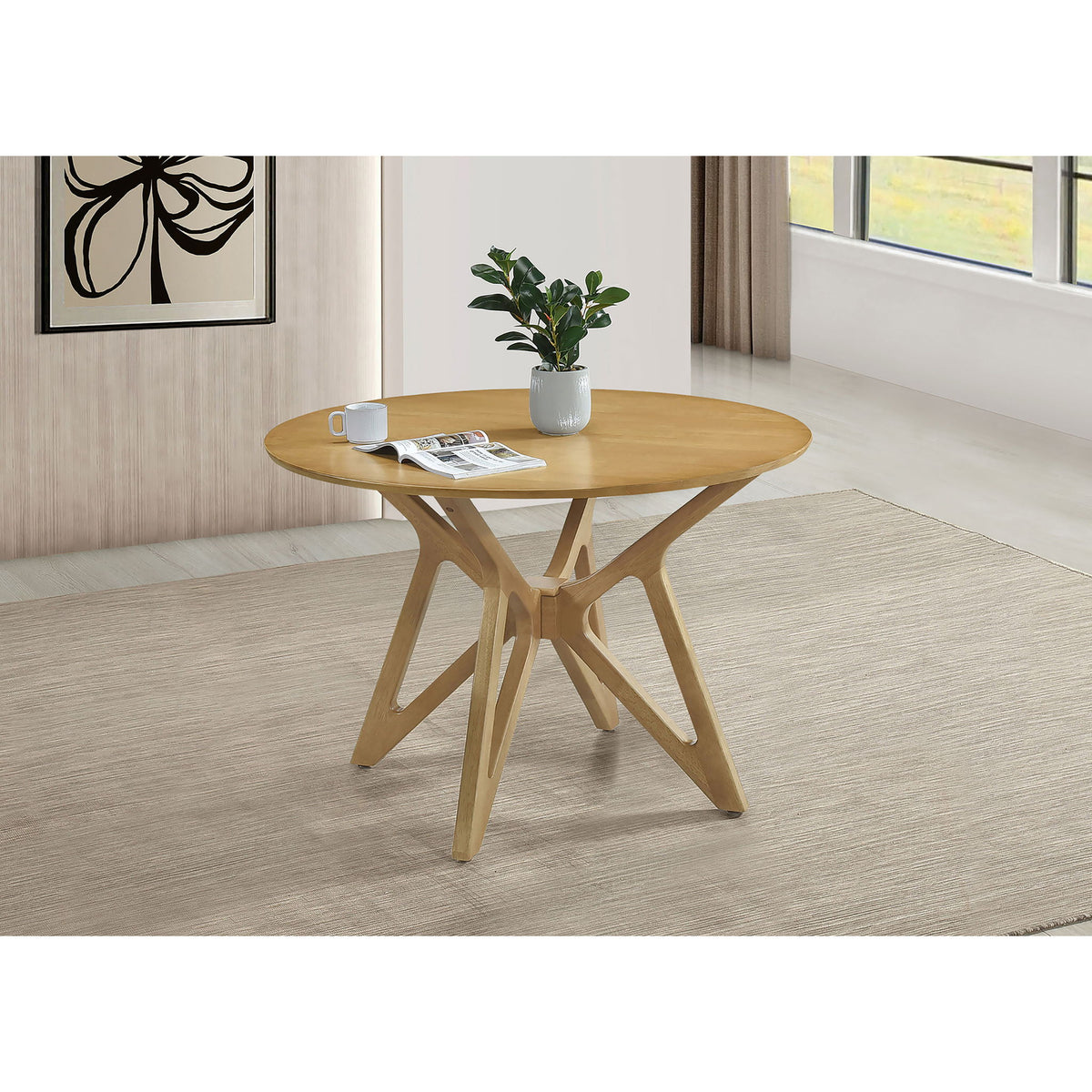 Barlow - Round Dining Table - Light Brown