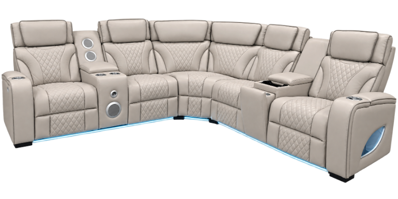 Donte 3-Piece Power Sectional - S869-LHF+S869-WED+S869-RHF