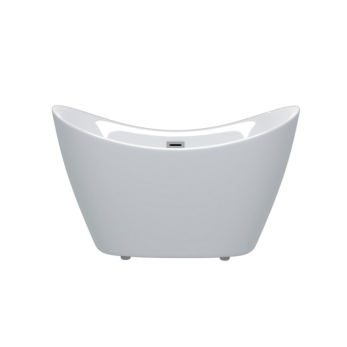 Freestanding Tub With Overflow And Pop Up Drain, Ergonomic Design