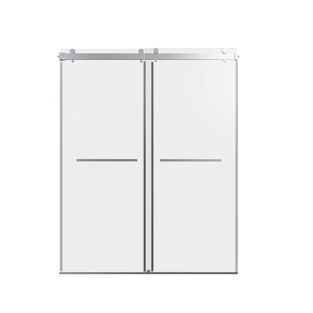 Frameless Double Sliding Shower Door - Chrome