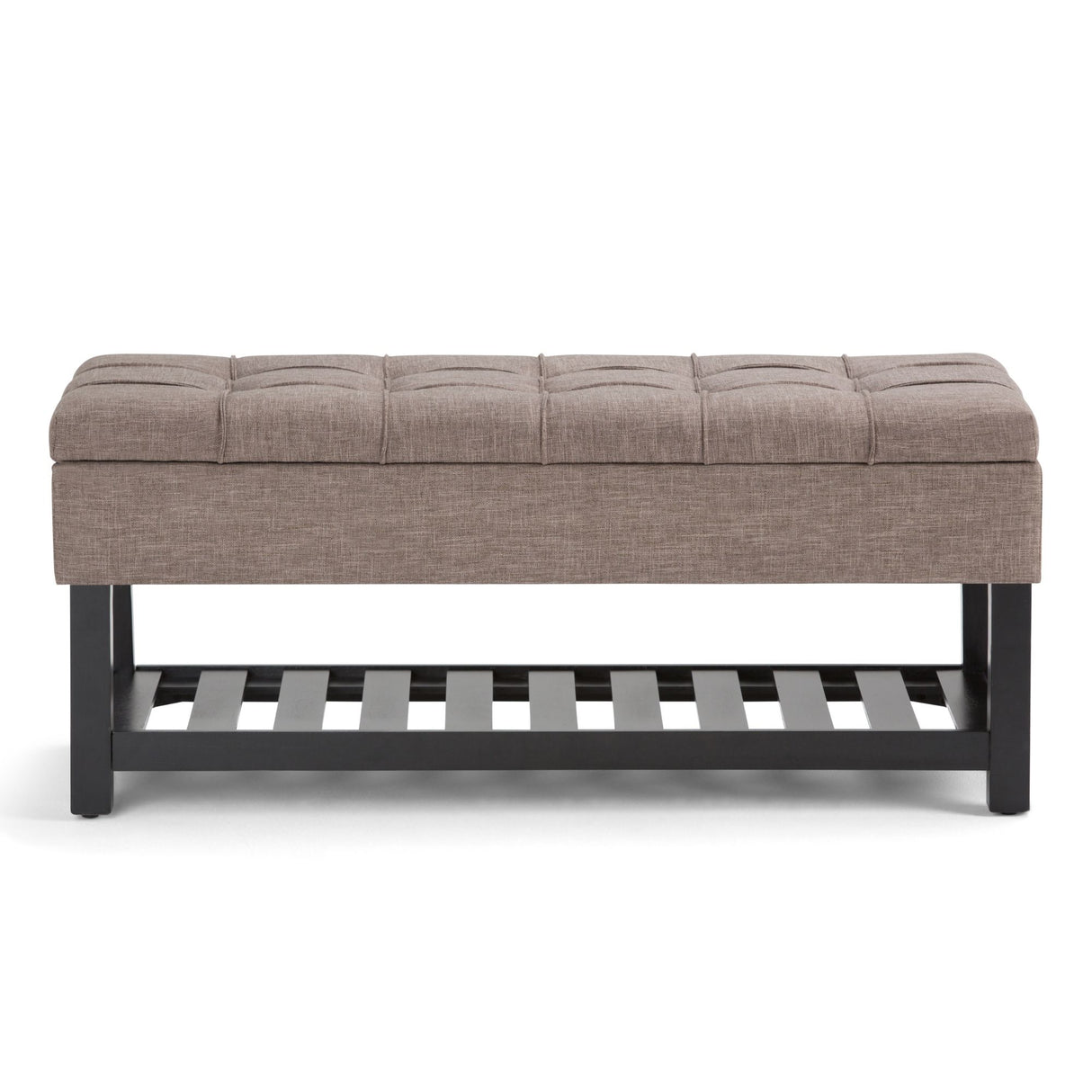 Saxon - Upholstered Transitional Storage Ottoman Bench