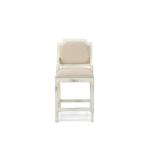 ZVD CAMRY WHITE STOOL 30 W/BACK - BAR30NWB
