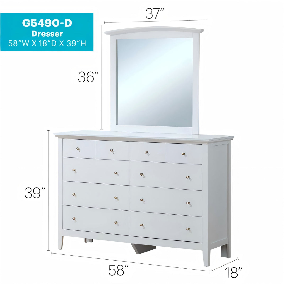 Hammond - Dresser - White