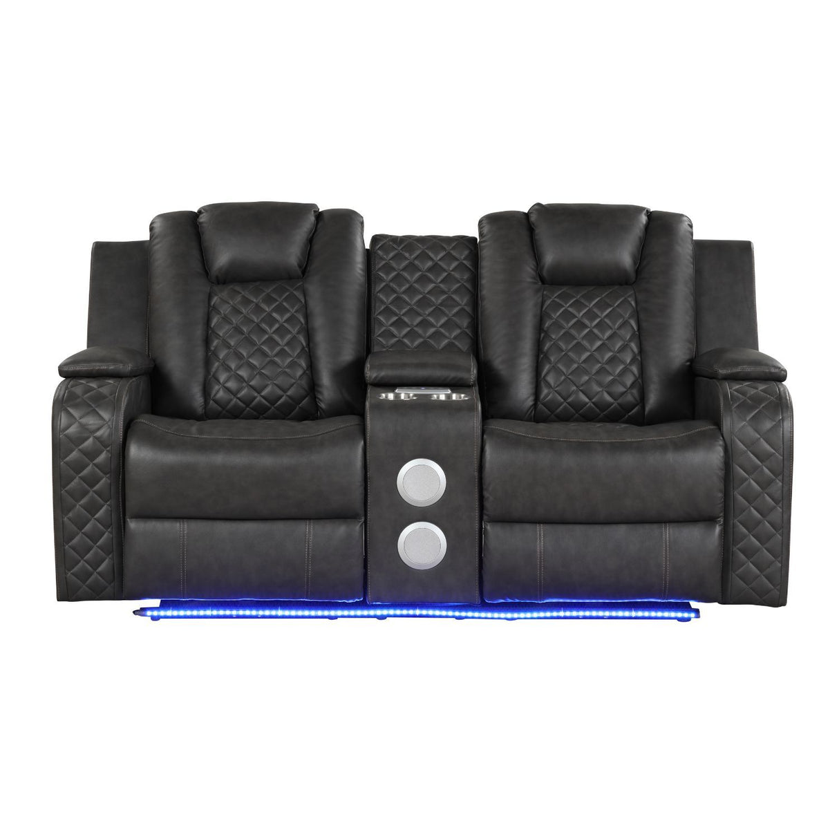 Benz - Power Reclining Loveseat With LED Lighting And Built In USB