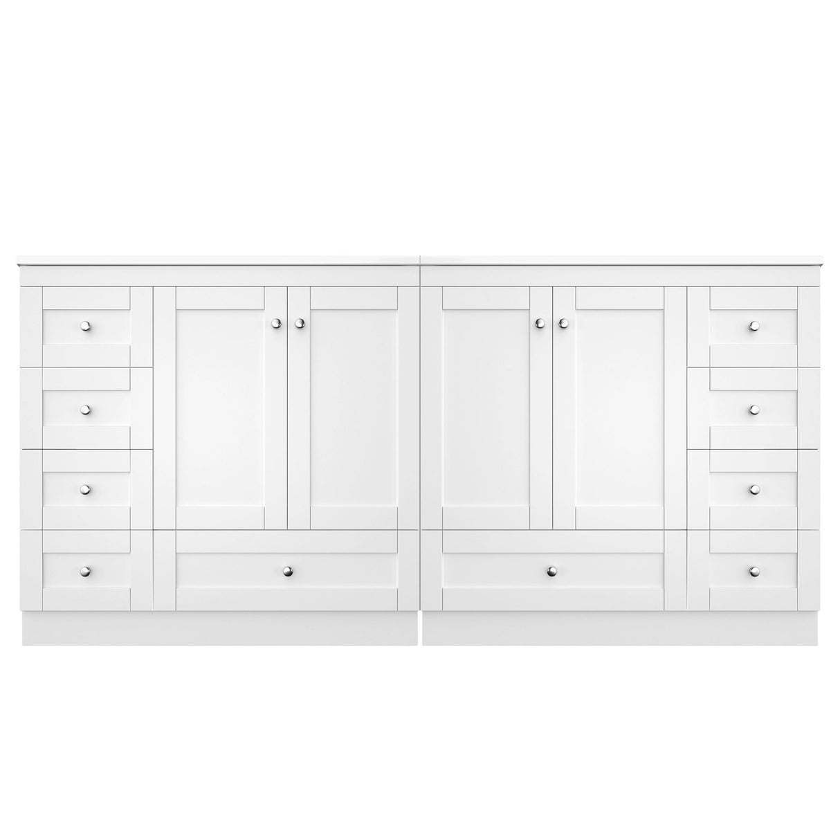 Shaker Free Standing Bathroom Vanity Cabinet & Sink, Soft Close Drawers, Soft Close Doors