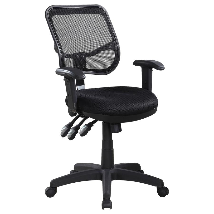 Rollo Upholstered Adjustable Ergonomic Office Chair Black - 800019