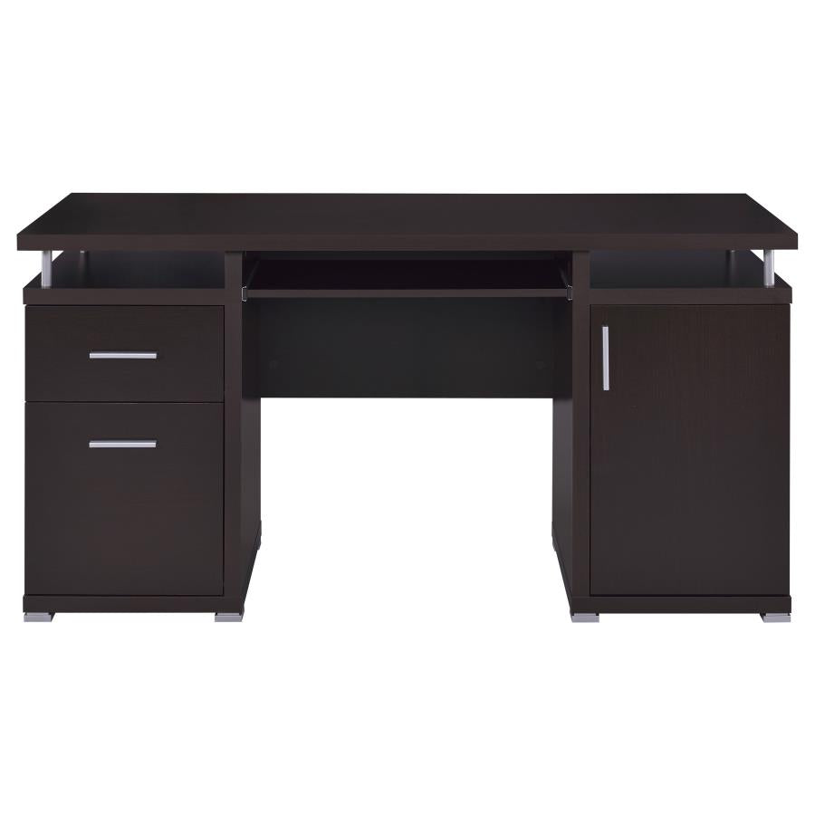 Tracy 55-inch 2-drawer Office Computer Desk Cappuccino - 800107