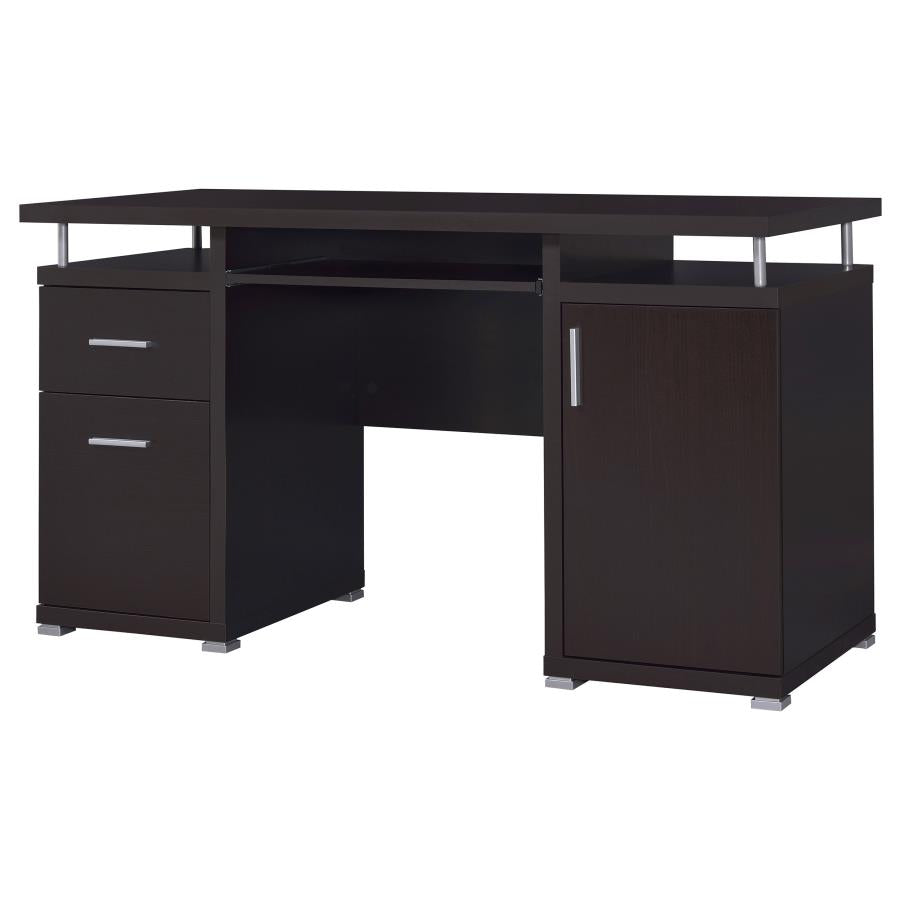 Tracy 55-inch 2-drawer Office Computer Desk Cappuccino - 800107