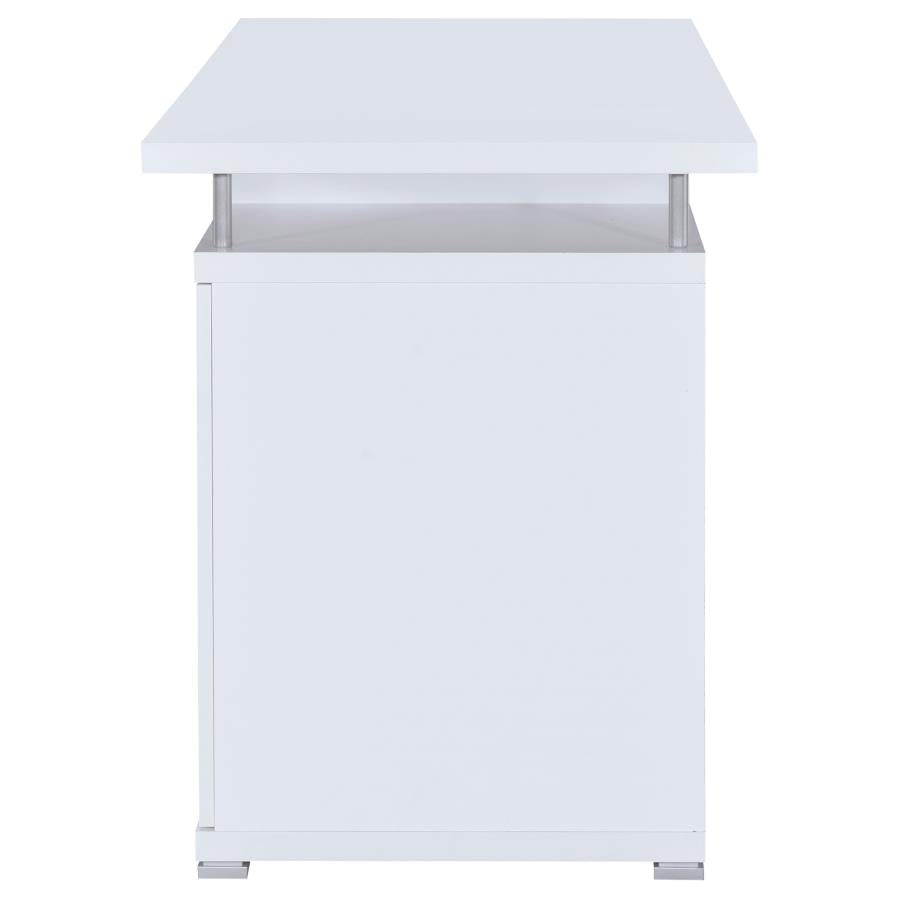 Tracy 55-inch 2-drawer Office Computer Desk White - 800108