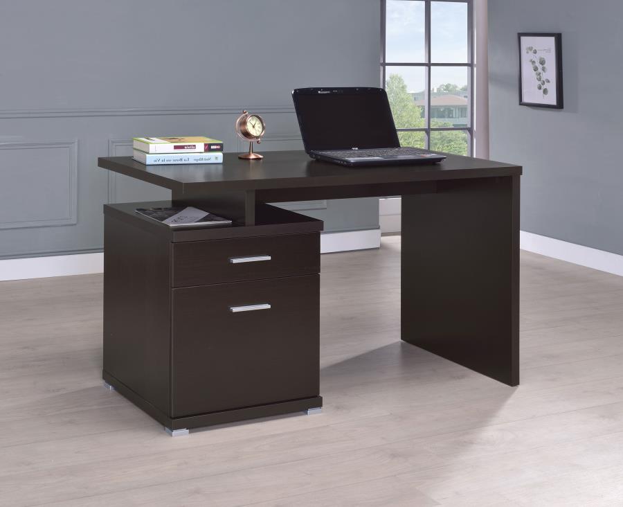 Irving 47-inch 2-drawer Office Computer Desk Cappuccino - 800109