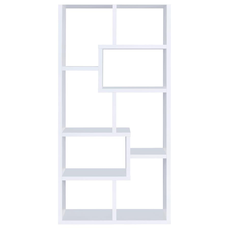 Theo 71-inch 6-shelf Bookshelf White - 800136