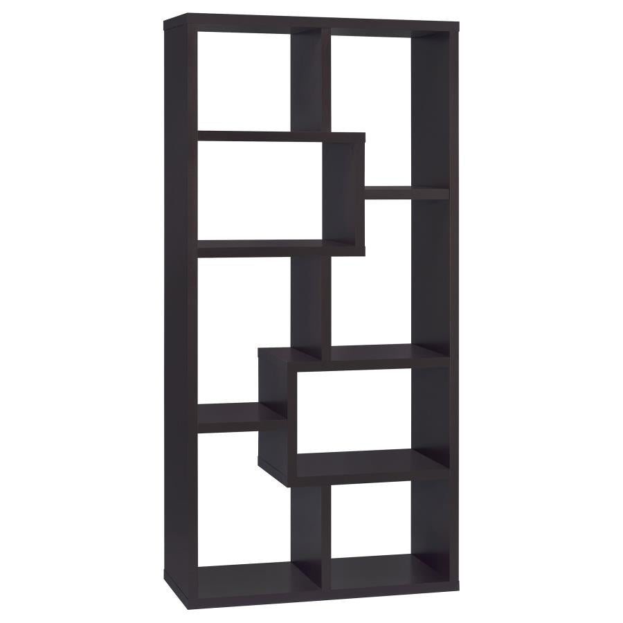 Theo 71-inch 6-shelf Bookshelf Cappuccino - 800264