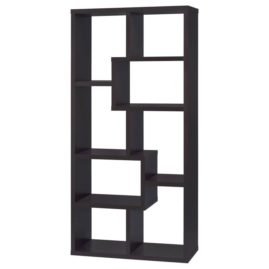 Theo 71-inch 6-shelf Bookshelf Cappuccino - 800264