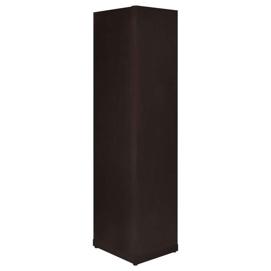 Alder 71-inch 6-shelf Corner Bookcase Cappuccino - 800270