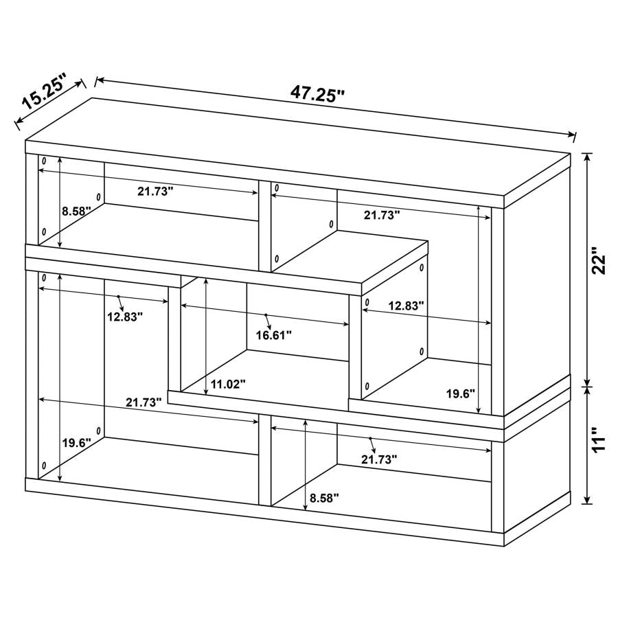 Velma Multipurpose TV Stand and Bookshelf White - 800330