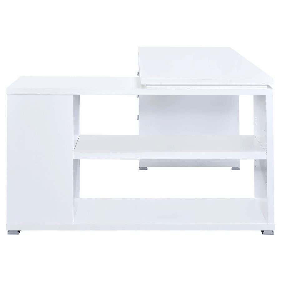 Yvette 60-inch 3-drawer L-Shape Computer Desk White - 800516
