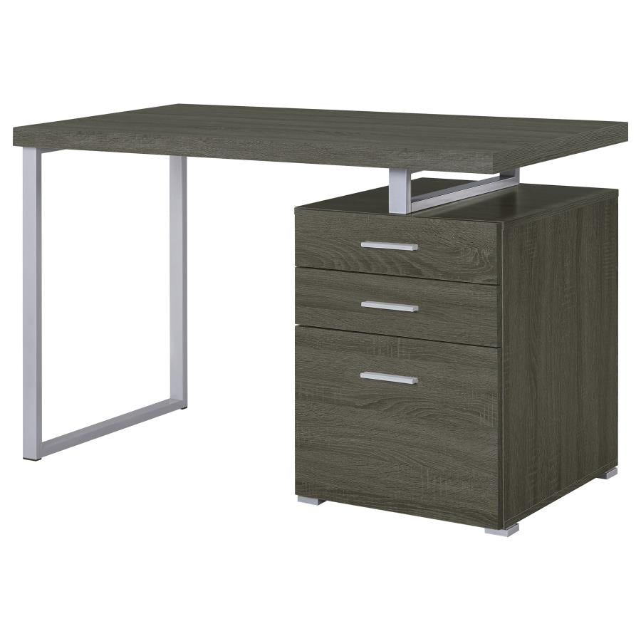 Brennan 47-inch 3-drawer Office Computer Desk Weathered Grey - 800520