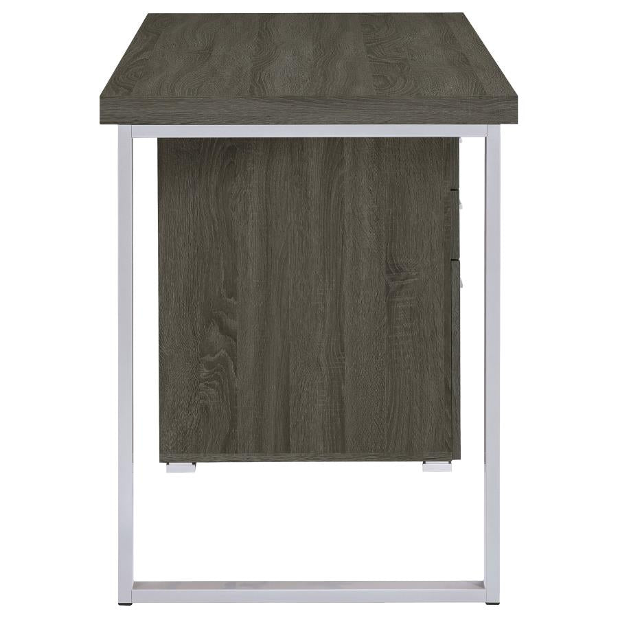 Brennan 47-inch 3-drawer Office Computer Desk Weathered Grey - 800520