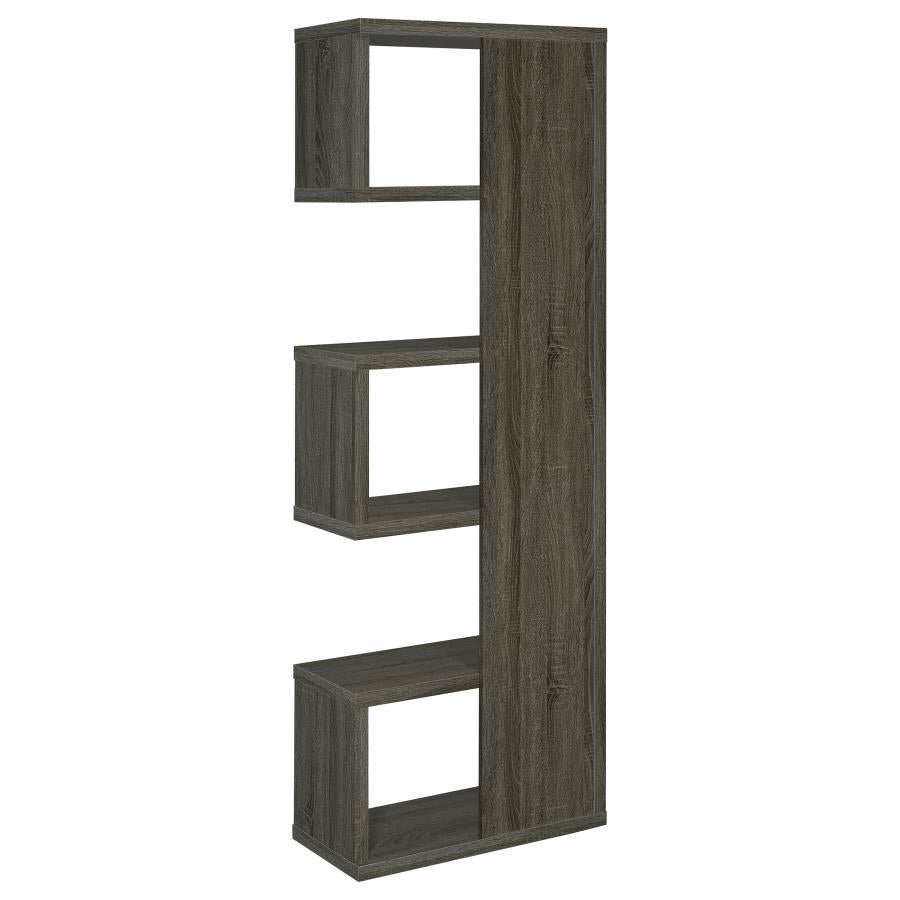 Joey 71-inch 5-shelf Bookshelf Weathered Grey - 800552