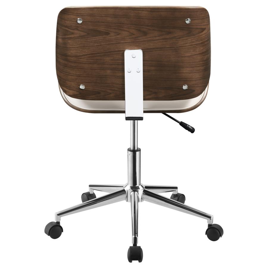 Addington Upholstered Adjustable Office Desk Chair Ecru - 800613