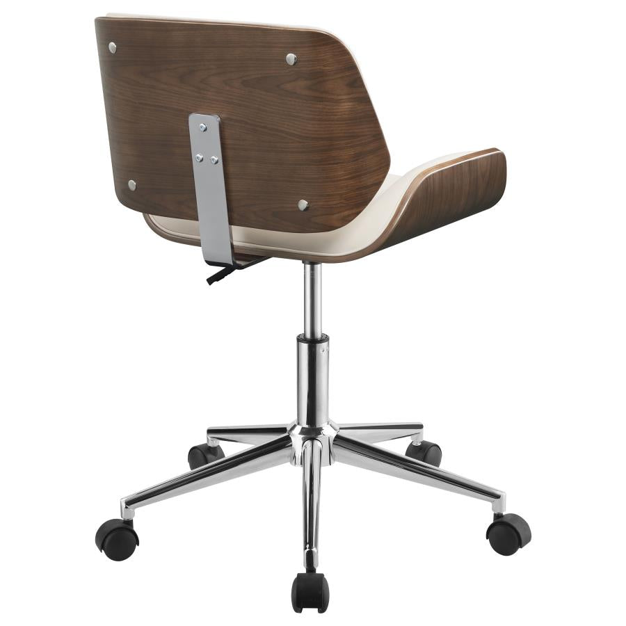 Addington Upholstered Adjustable Office Desk Chair Ecru - 800613