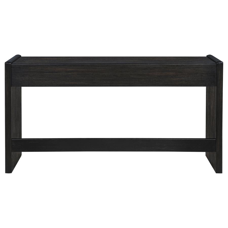 Leandro 2-drawer Home Office Writing Desk Burnished Black - 800790
