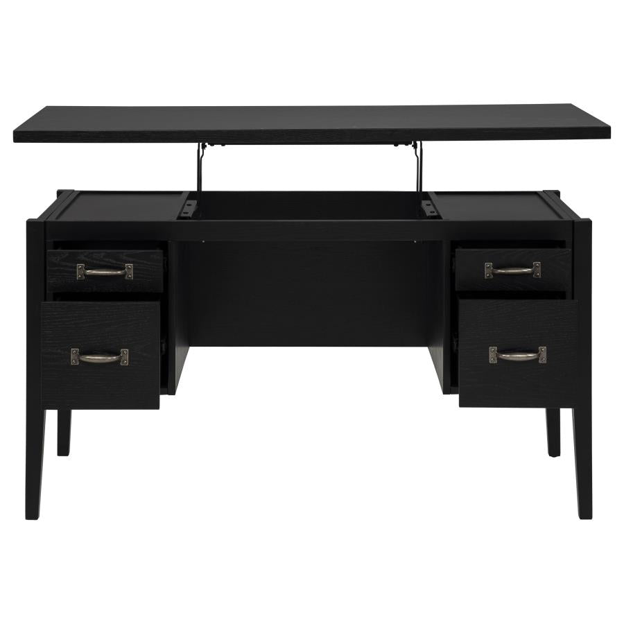 Graham 54-inch 4-drawer Double Pedestal Lift Top Computer Desk Black - 800866