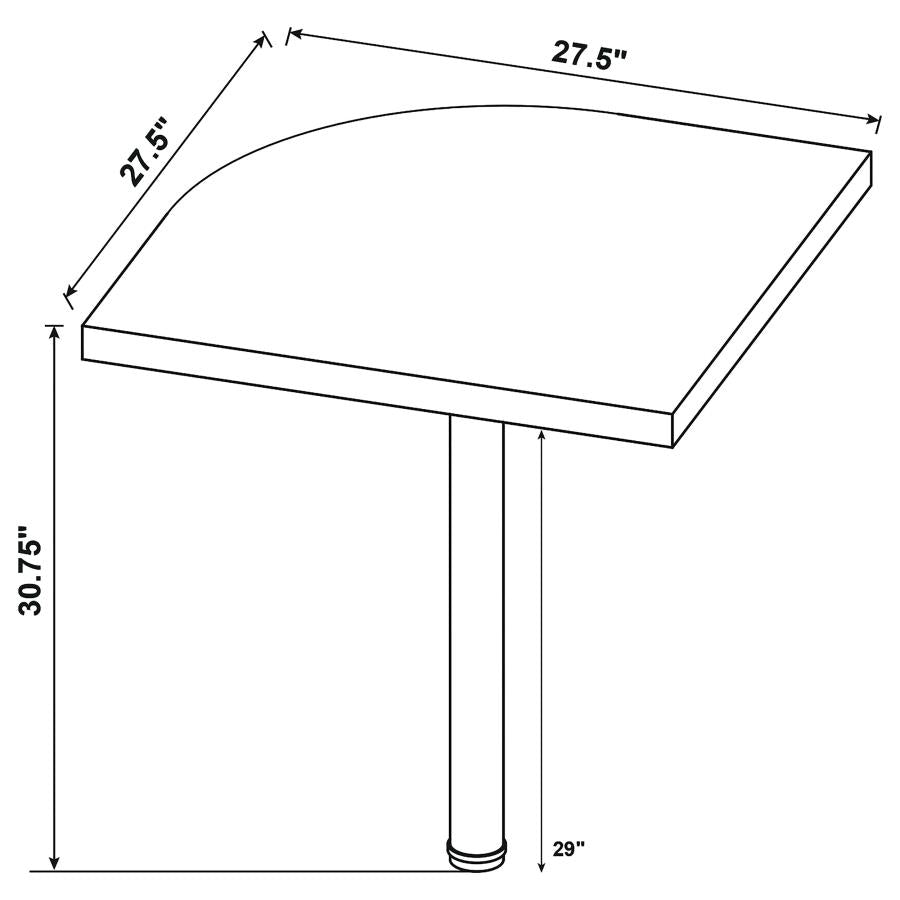Skylar L-Shape Desk with Mobile File Cabinet Cappuccino - 800891-S4