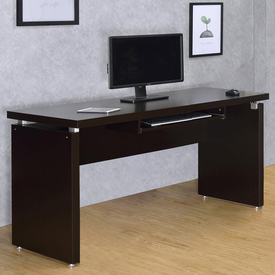 Skylar 55-inch Computer Desk with Keyboard Drawer Cappuccino - 800891