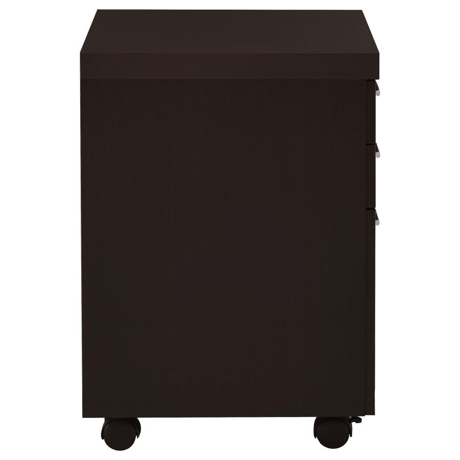 Skylar 3-drawer Home Office Mobile File Cabinet Cappuccino - 800894