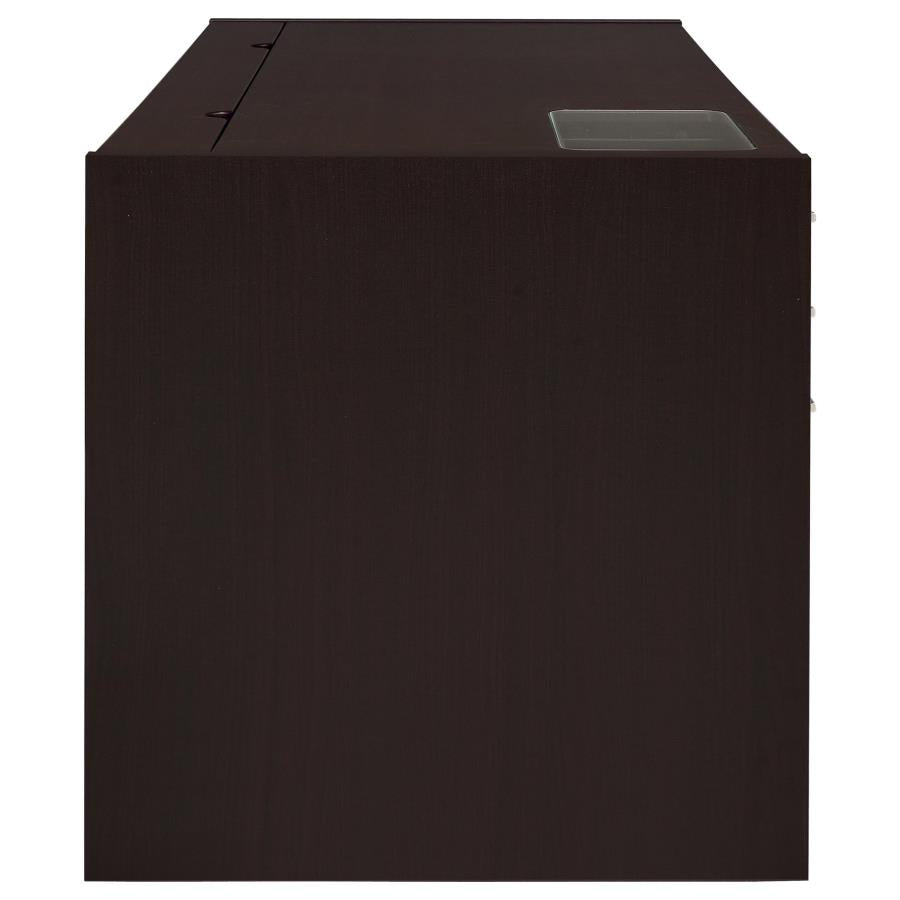 Halston 60-inch 3-drawer Office Computer Desk Cappuccino - 800982