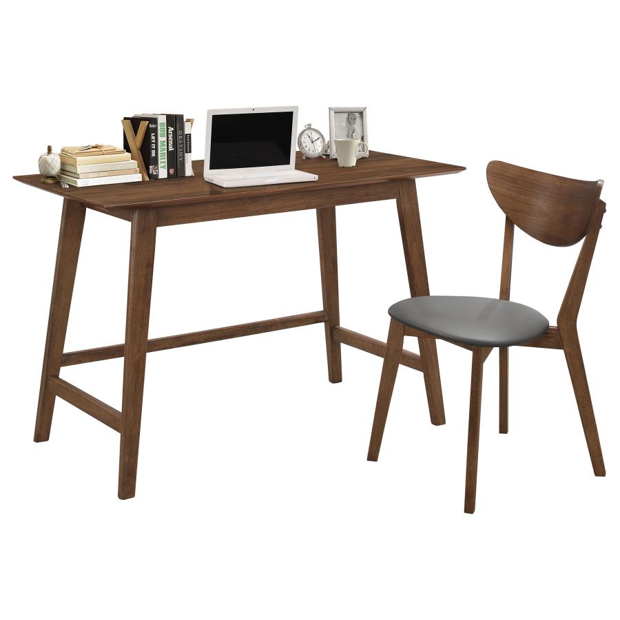 Karri 2-piece Home Office Computer Desk and Chair Set Walnut - 801095