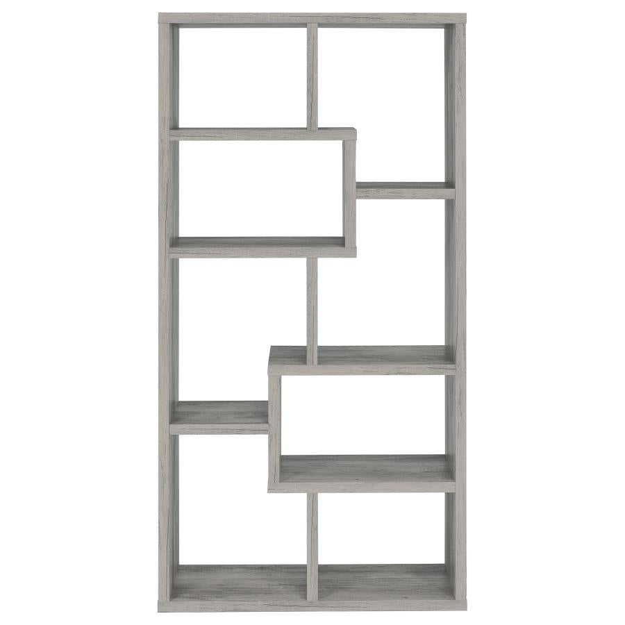 Theo 71-inch 6-shelf Bookshelf Grey Driftwood - 801137