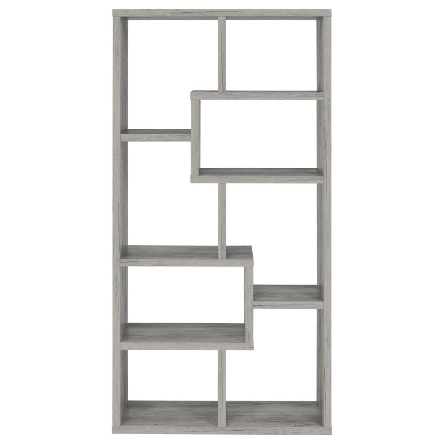 Theo 71-inch 6-shelf Bookshelf Grey Driftwood - 801137