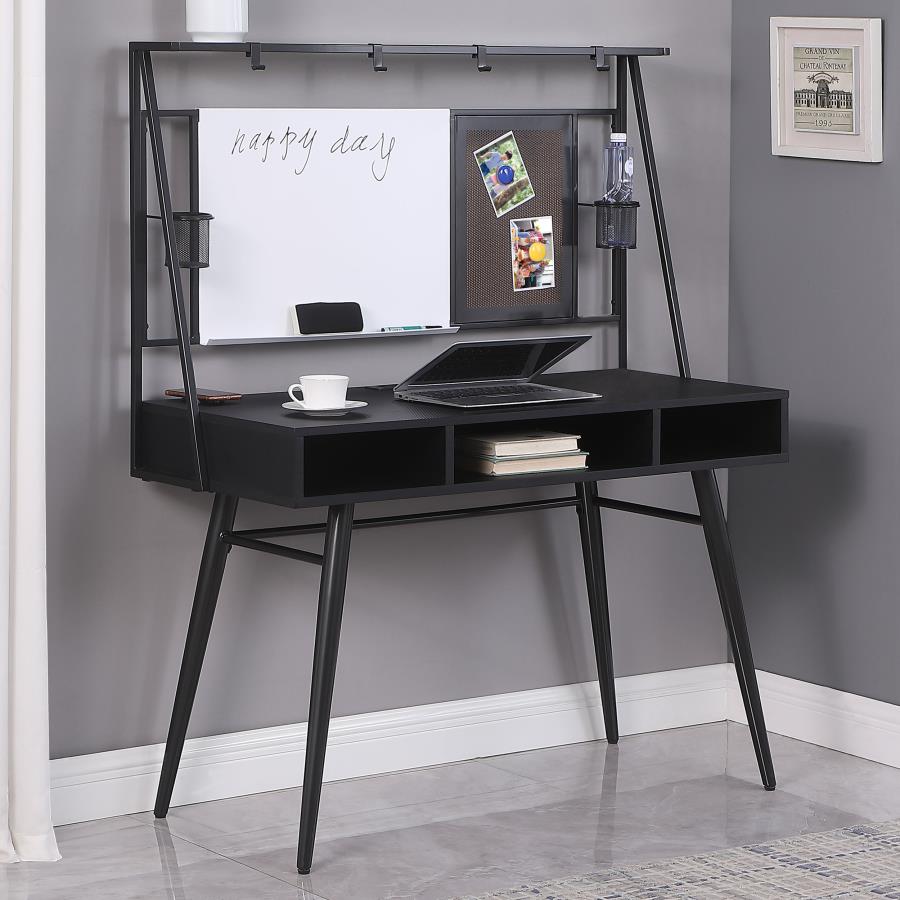 Jessie 47-inch Writing Desk with Whiteboard and USB Black - 801404