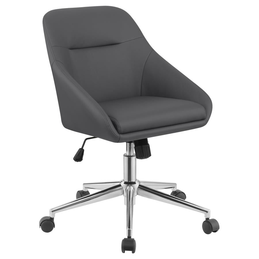 Jackman Upholstered Adjustable Home Office Desk Chair Grey - 801422