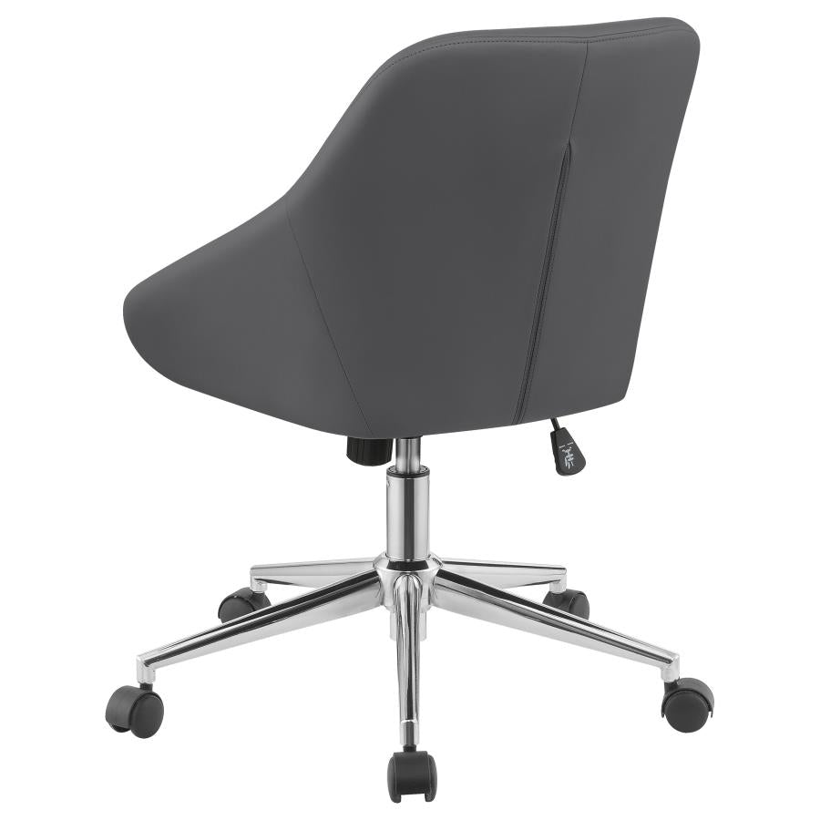 Jackman Upholstered Adjustable Home Office Desk Chair Grey - 801422