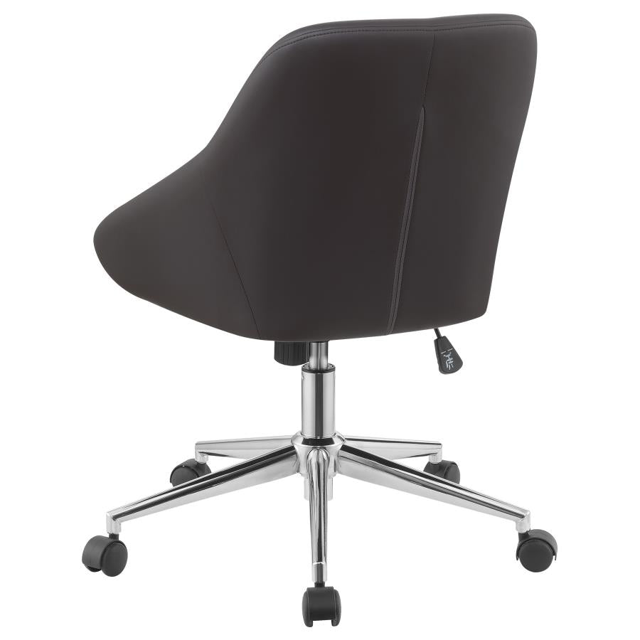 Jackman Upholstered Adjustable Home Office Desk Chair Brown - 801426