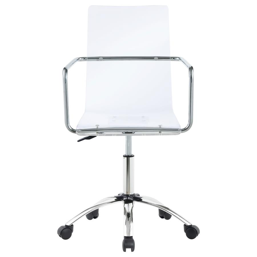 Amaturo Acrylic Adjustable Home Office Desk Chair Clear - 801436