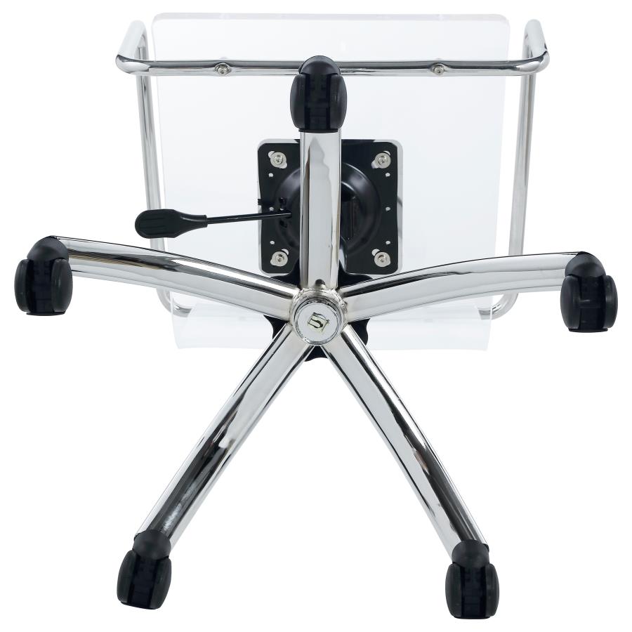 Amaturo Acrylic Adjustable Home Office Desk Chair Clear - 801436