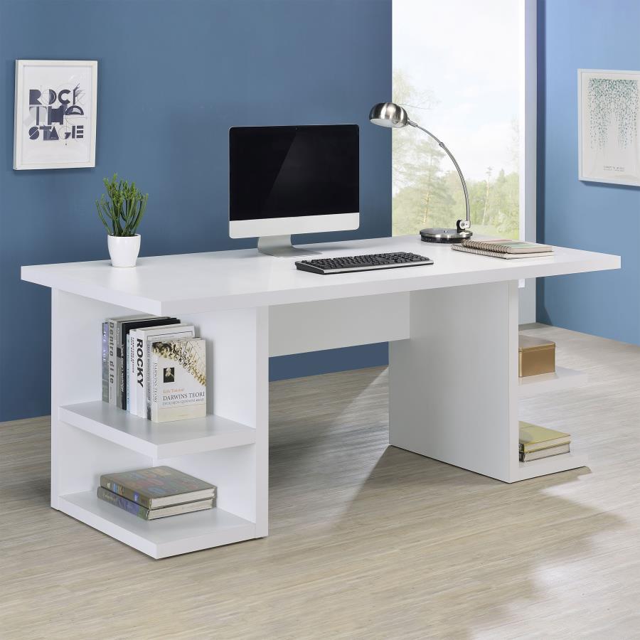 Alice 71-inch 4-shelf Engineered Wood Writing Desk White - 801455