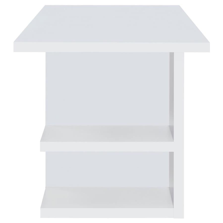 Alice 71-inch 4-shelf Engineered Wood Writing Desk White - 801455
